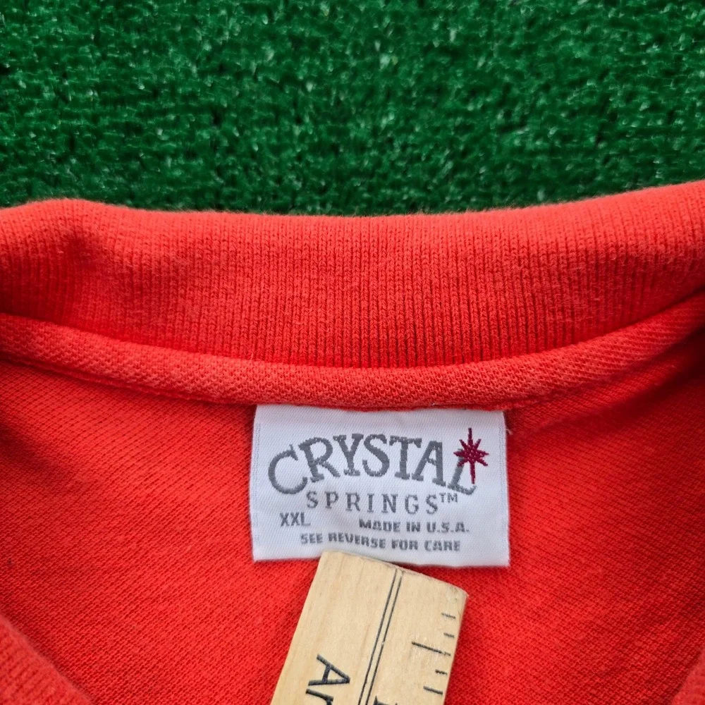 Corona Extra Polo Shirt Mens 2XL/XL Orange Embroidered Parrot‎ Vintage Beer